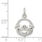 Sterling Silver Claddagh Charm Pendant Irish Jewelry 21mm x 15mm